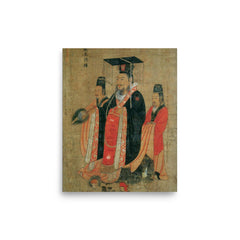 Sun Quan poster on a plain backdrop in size 8"x10".