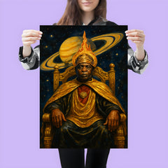 Sun Ra Saturn throne portrait poster 3