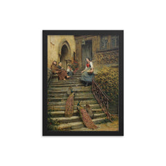 Sunday Morning by Arthur Wasse framed print on a plain backdrop in size 12"x16".