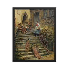 Sunday Morning by Arthur Wasse framed print on a plain backdrop in size 16"x20".