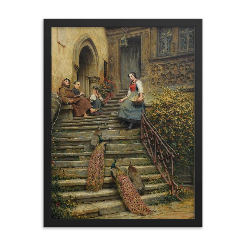 Sunday Morning by Arthur Wasse framed print on a plain backdrop in size 18