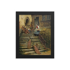 Sunday Morning by Arthur Wasse framed print on a plain backdrop in size 8"x10".