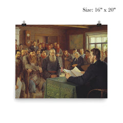 Sunday Reading in a Village School by Nikolay Bogdanov-Belsky poster 2