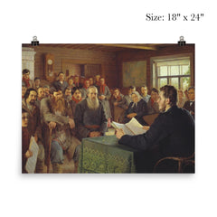 Sunday Reading in a Village School by Nikolay Bogdanov-Belsky poster 5