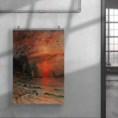 Sunset over the Fjord by Adelsteen Normann, 1918 poster 4