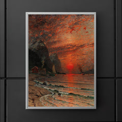 Sunset over the Fjord by Adelsteen Normann, 1918 poster 5