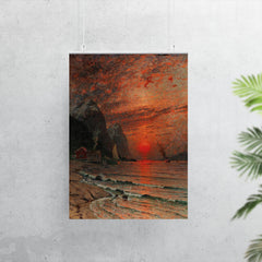 Sunset over the Fjord by Adelsteen Normann, 1918 poster 7
