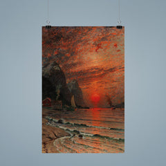 Sunset over the Fjord by Adelsteen Normann, 1918 poster 9