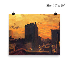 Sunset, West Twenty-Third Street by John Sloan, 1905 poster 2