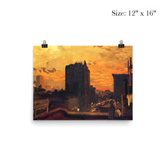 Sunset, West Twenty-Third Street by John Sloan, 1905 poster 3