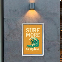 Surf more worry less poster 2