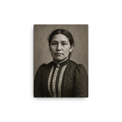 Susan La Flesche Picotte canvas print on a plain backdrop in size 12"x16".