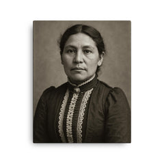 Susan La Flesche Picotte canvas print on a plain backdrop in size 16"x20".