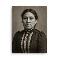 Susan La Flesche Picotte canvas print on a plain backdrop in size 18"x24".