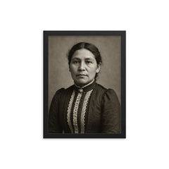 Susan La Flesche Picotte framed print on a plain backdrop in size 12"x16".