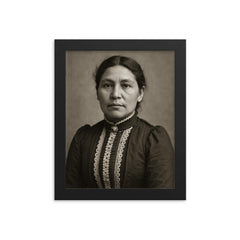 Susan La Flesche Picotte framed print on a plain backdrop in size 8"x10".