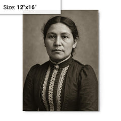 Susan La Flesche Picotte metal print on a plain backdrop in size 12"x16".