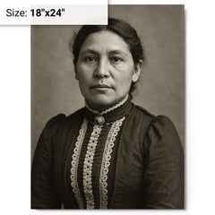Susan La Flesche Picotte metal print on a plain backdrop in size 18"x24".