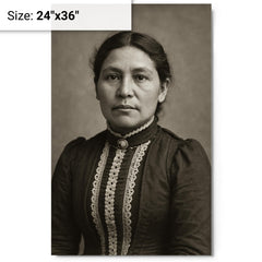 Susan La Flesche Picotte metal print on a plain backdrop in size 24"x36".