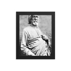 Swami Sri Yukteswar Giri framed print on a plain backdrop in size 8"x10".