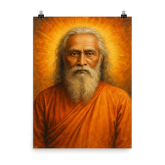 Swami Sri Yukteswar Giri poster on a plain backdrop in size 8"x10".
