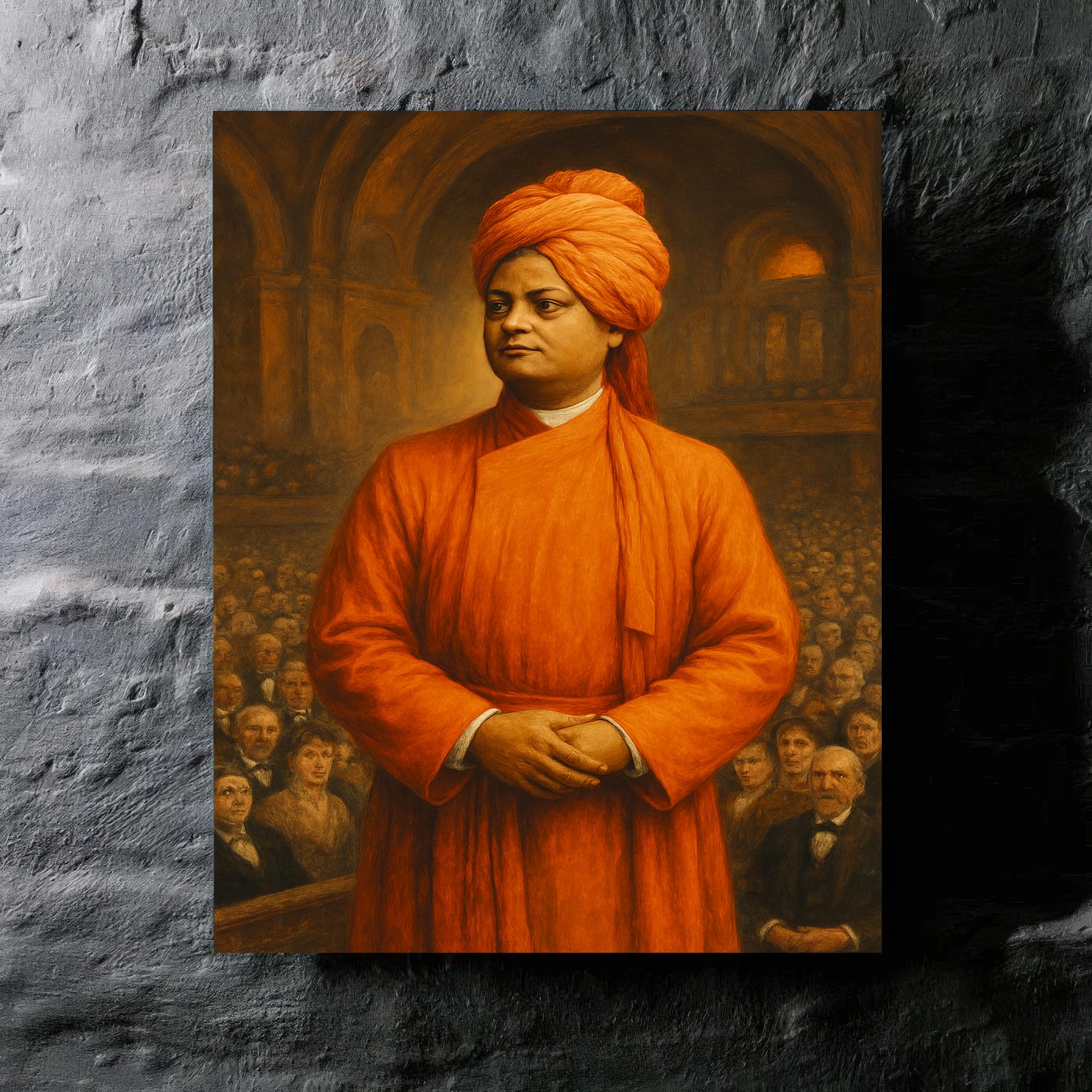 Swami Vivekananda Metal Print Wall Art | Chicago Audience Portrait ...