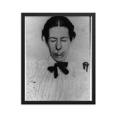 Swindler Refuses to Cooperate, 1897 framed print on a plain backdrop in size 16"x20".