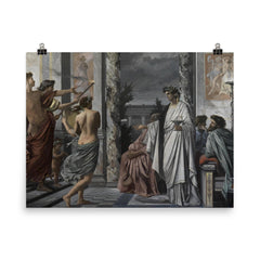 Symposium by Anselm Feuerbach poster on a plain backdrop in size 8"x10".