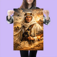 T E Lawrence in desert robes poster 3