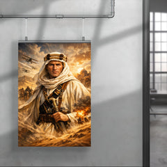 T E Lawrence in desert robes poster 4