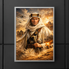 T E Lawrence in desert robes poster 5