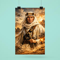 T E Lawrence in desert robes poster 6