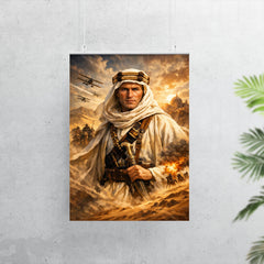 T E Lawrence in desert robes poster 7