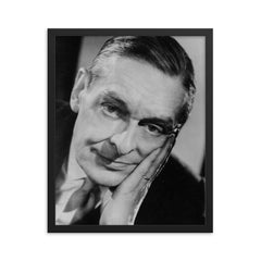 T S Eliot framed print on a plain backdrop in size 16"x20".