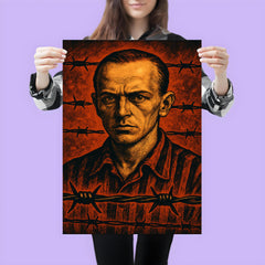 Tadeusz Borowski barbed wire witness portrait poster 3