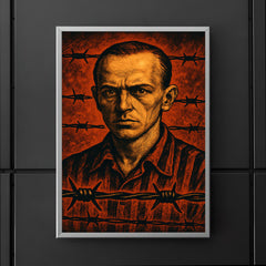 Tadeusz Borowski barbed wire witness portrait poster 5