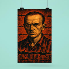 Tadeusz Borowski barbed wire witness portrait poster 6