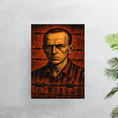 Tadeusz Borowski barbed wire witness portrait poster 7