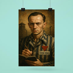 Tadeusz Borowski camp writer portrait poster 6