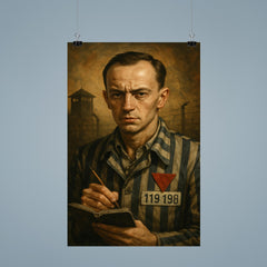 Tadeusz Borowski camp writer portrait poster 9