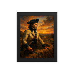 Tadeusz Kościuszko at Saratoga earthworks framed print on a plain backdrop in size 8"x10".