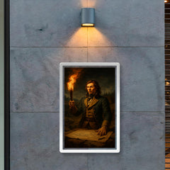 Tadeusz Kościuszko at Saratoga fortifications by torchlight poster 2