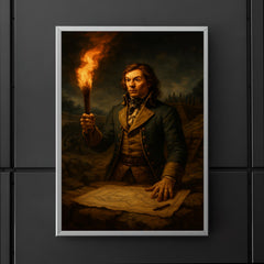 Tadeusz Kościuszko at Saratoga fortifications by torchlight poster 5