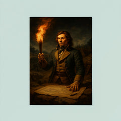 Tadeusz Kościuszko at Saratoga fortifications by torchlight poster 8