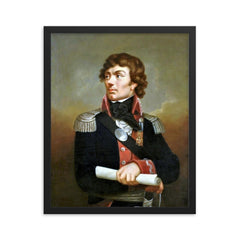 Tadeusz Kosciuszko framed print on a plain backdrop in size 16"x20".
