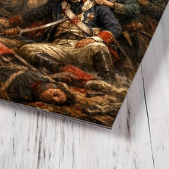 Tadeusz Kosciuszko wounded at Maciejowice metal print mockup