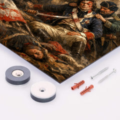 Tadeusz Kosciuszko wounded at Maciejowice metal print mockup