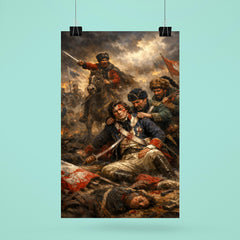 Tadeusz Kosciuszko wounded at Maciejowice poster 6