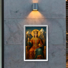 Tamar of Georgia enthroned beneath mountain icons poster 2