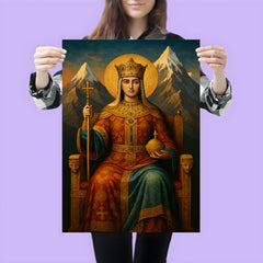 Tamar of Georgia enthroned beneath mountain icons poster 3